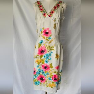 Vintage Lilli Diamond of California Dress – 1960s Floral Sheath 🌸